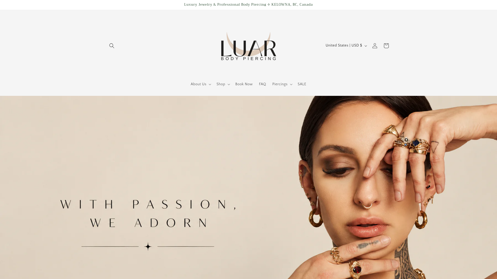 Home do site Luar Body Piercing