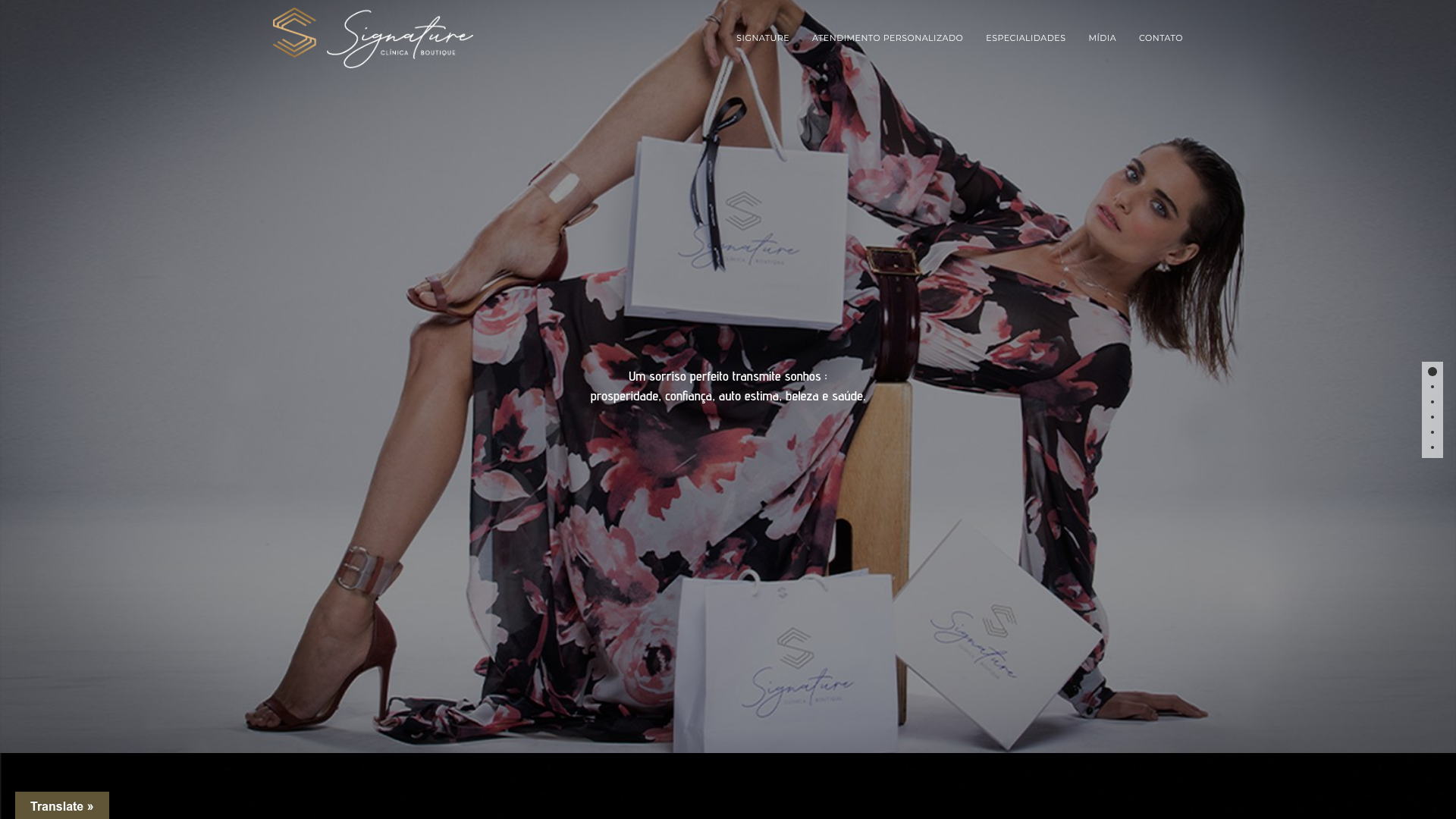 Home do site Signature Clínica Boutique